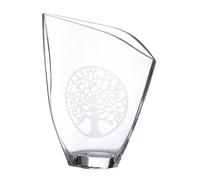 GILDE GLAS art Vase décoratif en Verre - avec Motif Arbre de Vie - Décoration Moderne - Cadeau pour Femme - Couleur : Transparent - Hauteur : 33 cm