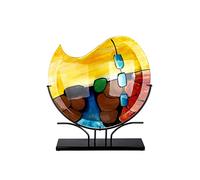 Gilde GlasArt 39932 Vase décoratif Murano Rond en Verre Multicolore Hauteur 49 cm