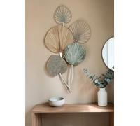 Gilde Grand relief mural XL en métal - avec 5 feuilles - 90 x 48 cm