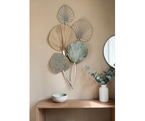 Gilde Grand relief mural XL en métal - avec 5 feuilles - 90 x 48 cm