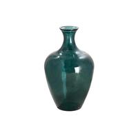 GILDE Grand Vase décoratif XL en Verre recyclé - Vase en Verre Arturo - Couleur : Vert pétrole - Hauteur 65 cm
