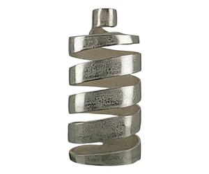 GILDE Grand Vase décoratif XXL - en Aluminium - pour Branches de Fleurs séchées - Décoration d'hiver et de Noël - Couleur : argenté - Hauteur : 42,5 cm