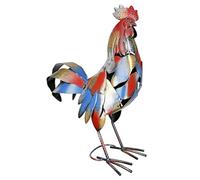 Gilde Grande Figurine décorative en Forme de Coq XL - Sculpture Animale en métal fabriquée à la Main et Peinte à la Main - Décoration Cadeau - Multicolore - Hauteur : 50 cm