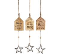 GILDE Holz Botschaften Stern : Messages en bois pour illuminer votre maison
