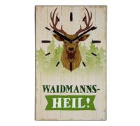 Gilde Horloge murale en métal Chasse Les chasseurs ont beaucoup de temps !