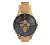 GILDE Horloge Murale Timing - en métal - Couleur cuivre - avec Motif Engrenages - Aspect métallique - Hauteur 99,5 cm x Largeur 62,5 cm