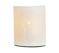 Gilde Lampe Cerf - Porcelaine Motif de Trous H 20 cm