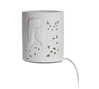 Gilde Lampe de table Ellipse en porcelaine avec motif perforé 20 cm