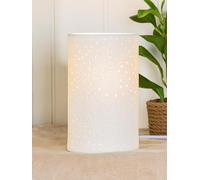 GILDE Lampe de table en porcelaine blanche - Hauteur : 20 cm - Diamètre : 12 cm - Éclairage décoratif - Accessoire d'intérieur - Décoration de printemps