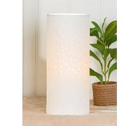GILDE Lampe de table en porcelaine blanche - Hauteur : 28 cm - Diamètre : 12 cm - Éclairage décoratif d'intérieur - Design - Décoration de printemps