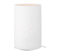GILDE Lampe de table Ginkgo - En porcelaine - Blanc - Hauteur : 28,5 cm - Éclairage décoratif - Accessoire d'intérieur