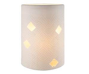 Gilde Lampe moderne Ellipse en porcelaine - Hauteur : 28 cm