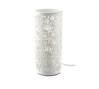 Gilde Lampe Rose - Porcelaine - Motif de Trous en Blanc D 11,5 cm