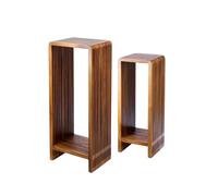GILDE Lot de 2 colonnes décoratives Cali en Bois - Rectangulaire - Couleur Naturelle - Hauteur 86 cm x Largeur 34 cm