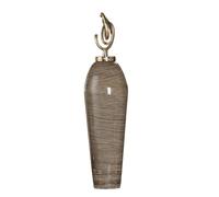 Gilde Objet décoratif Sculpture XXL Stripes en métal avec Surface émaillée - Accessoire Décoration Salon - Cadeau pour Femme - Marron Hauteur 66 cm