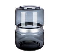 GILDE Opti Vase en Verre Gris Hauteur 35 cm Diamètre 25 cm Accessoire de décoration d'intérieur Idée Cadeau
