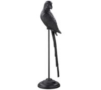 GILDE Parrot Figurine en Aluminium - Noir/Mat - Oiseau - Hauteur 85 cm - Décoration - Sculpture - Art - Accessoire d'intérieur