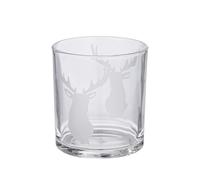 Gilde Photophore tête de cerf en verre 12,5 cm