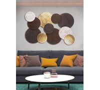 GILDE Relief mural Tobago en métal marron finition vieilli 69 x 108 cm Décoration murale Accessoire d'intérieur