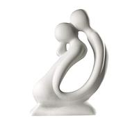 GILDE Sculpture Francis Couple Baiser - Figure agenouillée en crème Blanc H 42 cm