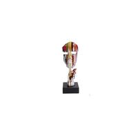 GILDE Sculpture Silence Colorée - Résine - Brillant - Motif Visage - Multicolore - Hauteur 41 cm x Largeur 13 cm
