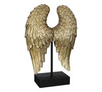 Gilde Sculpture Wing, doré/Noir, Hauteur 30 cm