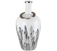 GILDE Statuario Vase en Verre Blanc en Forme de Bouteille Hauteur 56 cm Décoration d'intérieur Cadeau