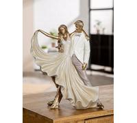 GILDE Statuette Salsa Danseuse en résine dorée métallique 30 cm de Haut, 27 cm de Large, 11 cm de Profondeur