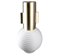 GILDE Vase Cascade en céramique - Champagne Mat bombé - 42 cm de Haut - Accessoire de décoration d'intérieur - Idée Cadeau pour Le Salon