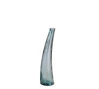 GILDE Vase Corno pétrole en Verre recyclé Fabrication européenne H 80 cm Ø 20 cm 39197