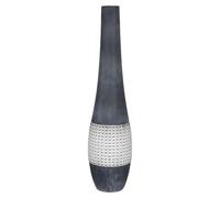 GILDE Vase de Sol Brooklyn en céramique, Anthracite, Mat, délavé - Hauteur 61 cm x Ø 14 cm