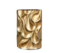 GILDE Vase décoratif en céramique - Étanche - Fabrication européenne - Décoration de Salon - Décoration de Noël de l'Avent - Couleur Or Vieilli - Hauteur 36 cm