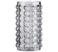 GILDE Vase décoratif en Verre - Vase à Fleurs - Photophore - avec Picots Ronds - Décoration Moderne - Cadeau d'anniversaire - Couleur : Gris - Hauteur : 28 cm