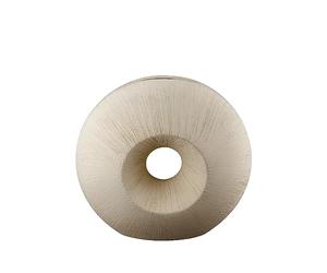 GILDE Vase décoratif - Vase Rond perforé en céramique - Décoration de Noël, Cadeau d'anniversaire, Mariage - Couleur : crème - Hauteur 33 cm