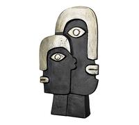 GILDE Vase en Aluminium Noir - Décoration de Salon - Cadeau pour Femme - Anniversaire fête des mères - Hauteur : 36 cm