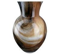 GILDE Vase en Verre Draga - Vase décoratif en Forme de Fleur - Hauteur : 26 cm - Aspect mamor - Fabrication européenne