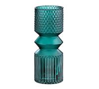 GILDE Vase en Verre Vase décoratif - Vase à Fleurs en Verre - Couleur: Vert émeraude - Hauteur 30 cm