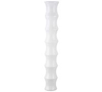Gilde Vase en Verre XL Bamboo - Grand Vase décoratif de Sol Blanc - Hauteur 85 cm