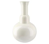 GILDE Vase Filu en métal - Crème Brillante - Hauteur 36 cm x Largeur 23 cm - Vase décoratif
