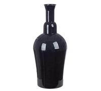 GILDE Vase Filu en métal - Noir Brillant - Hauteur : 55 cm - Largeur : 25 cm - Vase décoratif