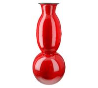 GILDE Vase Neo en Fer, Brillant, Rouge, Hauteur 49 cm x Ø 20 cm