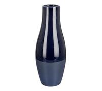 GILDE Vase Sky en céramique Bleu Brillant Mat bombé 41 cm de Haut - Accessoire de décoration d'intérieur - Idée Cadeau