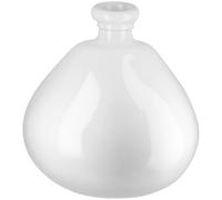 GILDE Vase Sylt en Verre - Blanc - Hauteur 32 cm x Ø 31,5 cm - Vase décoratif Rond - Fabrication européenne