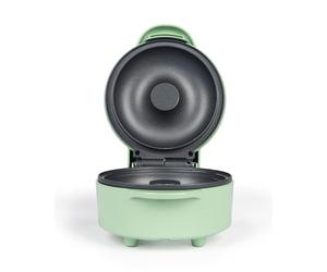 Giles & Posner Doughnut Maker - Single Large Donut Machine, PFAS-Free Non-Stick Coating, Easy Clean, 12.5 cm Plate Size, Indicator Lights, Sweet Treats, Cool Touhc Handle, Sorbet Green, 550 W