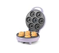 Giles & Posner Mini Doughnut Maker - UK PLUGGED, Non-Stick Cooking Plates for 7 Homemade Donuts, Easy Clean Donut Machine, Treat Maker for Kids, Indicator Lights, 1000W, Purple