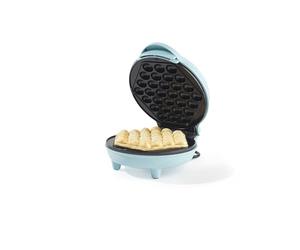 Giles & Posner Sorbet Gloss Gaufrier Bubble 600 W, plaque 18 cm | Surface antiadhésive sans PFAS, voyants marche et prêt, finition bleu sorbet, recettes sucrées ou salées, démoulage facile