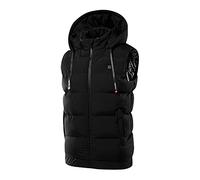 Gilet à Capuche Chauffant, Veste Chauffante Électrique USB Vêtement de Chauffage avec 9 Zones de Chauffé 3 Températures Réglables Doudoune Chaud Lavable pour Hiver Moto Chasse, Ski, Pêche