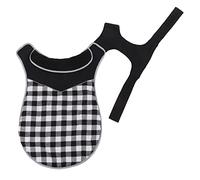 Gilet à Carreaux de Style Britannique pour Chien, Manteau d'hiver Chaud Coupe-Vent pour Petits, Moyens et Grands Chiens, Peluche en Polyester, Design réglable (S)