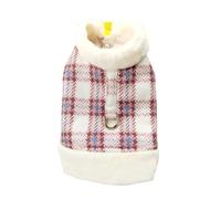 Gilet à Carreaux rétro for Chiens de Petite et Moyenne Taille, Respirant, Doux for la Peau et Facile d'entretien(Red,XS-Suit 1.0-1.5kg)