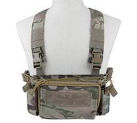 Gilet à dégagement rapide tactique Airsoft Paintball Camo, plate-forme de poitrine de munitions Airsoft 5.56 9mm porte-revues Combat tactique militaire